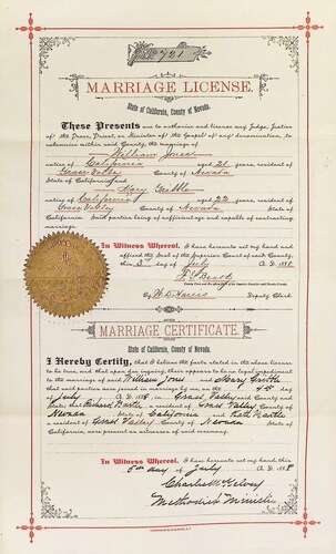 Click to see DR 6 J-26 of Marriage Certificates (DR 6 J)