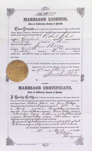 Click to see DR 6 J-38 of Marriage Certificates (DR 6 J)