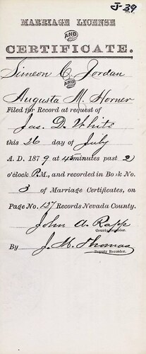 Click to see DR 6 J-39 of Marriage Certificates (DR 6 J)