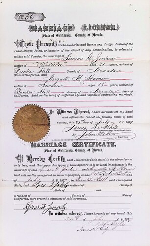 Click to see DR 6 J-39 of Marriage Certificates (DR 6 J)