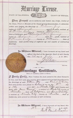 Click to see DR 6 J-46 of Marriage Certificates (DR 6 J)