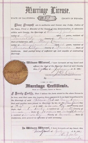 Click to see DR 6 J-47 of Marriage Certificates (DR 6 J)