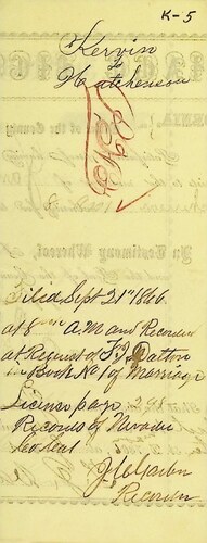 Click to see DR 6 K-5 of Marriage Certificates (DR 6 K)