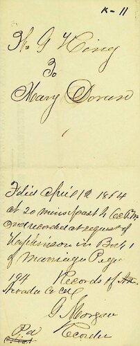 Click to see DR 6 K-11 of Marriage Certificates (DR 6 K)