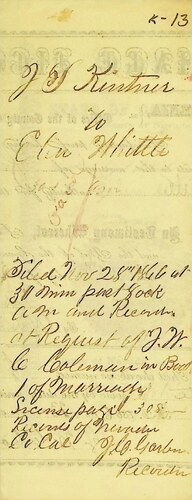 Click to see DR 6 K-13 of Marriage Certificates (DR 6 K)