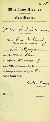 Click to see DR 6 K-15 of Marriage Certificates (DR 6 K)