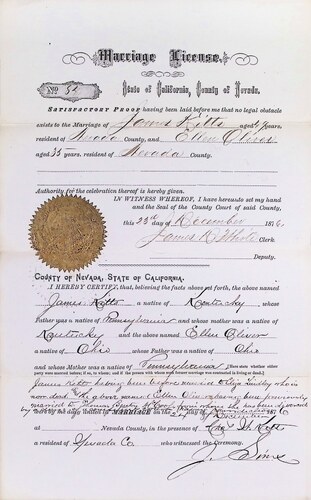 Click to see DR 6 K-16 of Marriage Certificates (DR 6 K)