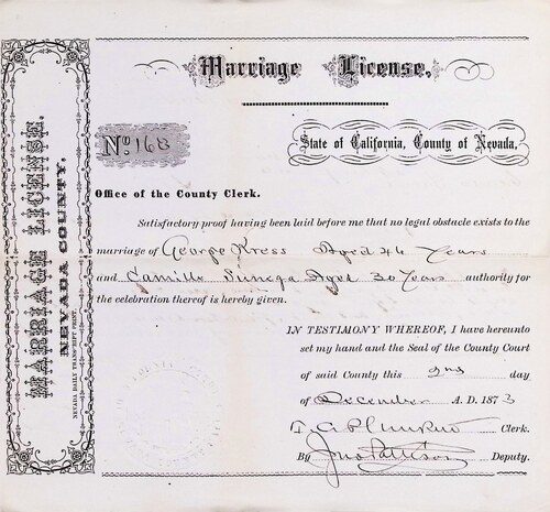Click to see DR 6 K-19 of Marriage Certificates (DR 6 K)