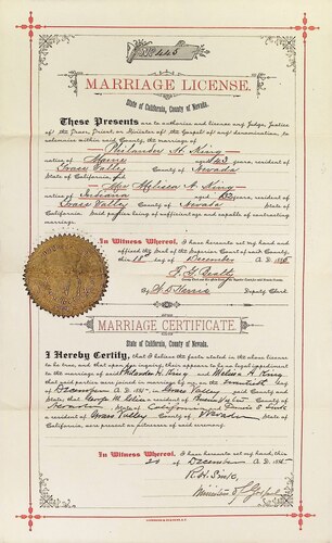 Click to see DR 6 K-23 of Marriage Certificates (DR 6 K)