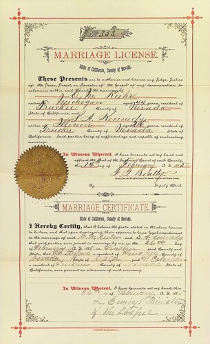 Click to see DR 6 K-24 of Marriage Certificates (DR 6 K)
