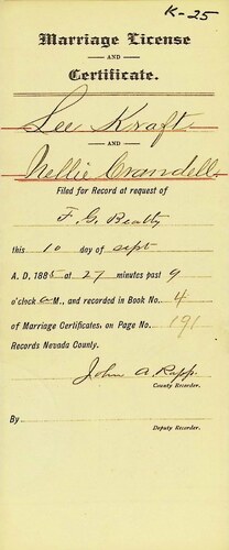 Click to see DR 6 K-25 of Marriage Certificates (DR 6 K)