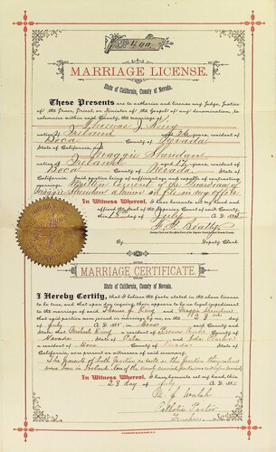 Click to see DR 6 K-26 of Marriage Certificates (DR 6 K)