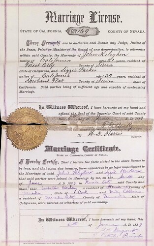 Click to see DR 6 K-27 of Marriage Certificates (DR 6 K)