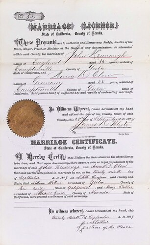 Click to see DR 6 K-28 of Marriage Certificates (DR 6 K)