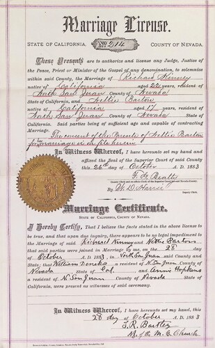 Click to see DR 6 K-37 of Marriage Certificates (DR 6 K)