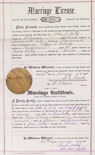 Click to see DR 6 K-38 of Marriage Certificates (DR 6 K)