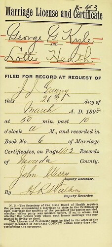 Click to see DR 6 K-43 of Marriage Certificates (DR 6 K)