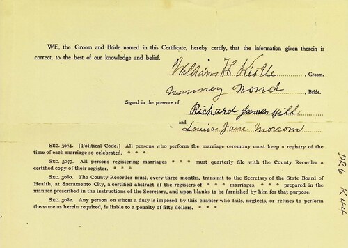 Click to see DR 6 K-44 of Marriage Certificates (DR 6 K)