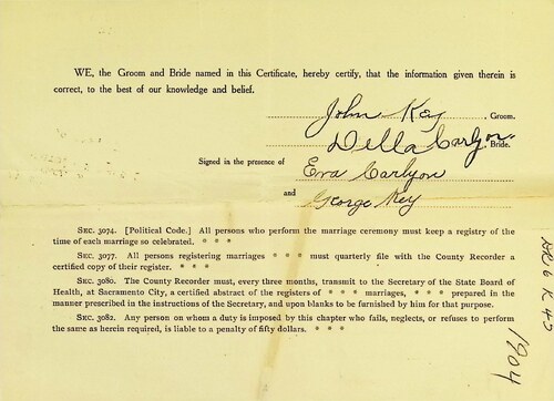 Click to see DR 6 K-45 of Marriage Certificates (DR 6 K)