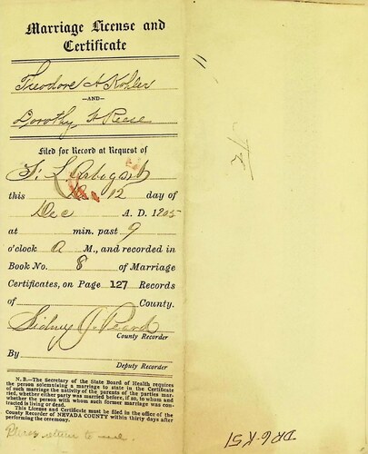 Click to see DR 6 K-51 of Marriage Certificates (DR 6 K)