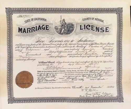 Click to see DR 6 K-51 of Marriage Certificates (DR 6 K)