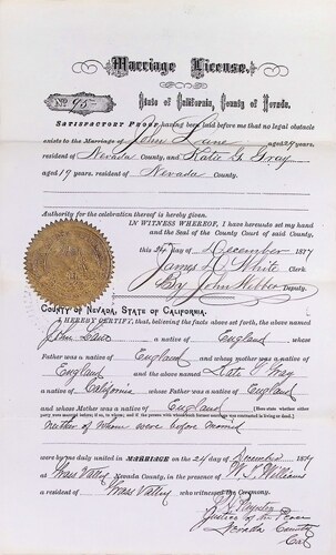 Click to see DR 6 L-3 of Marriage Certificates (DR 6 L)