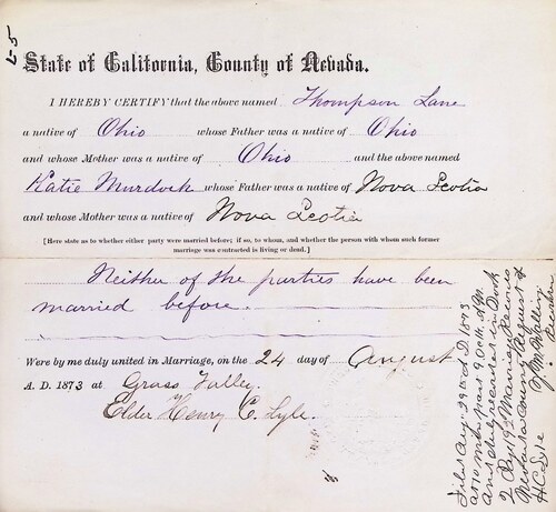 Click to see DR 6 L-5 of Marriage Certificates (DR 6 L)