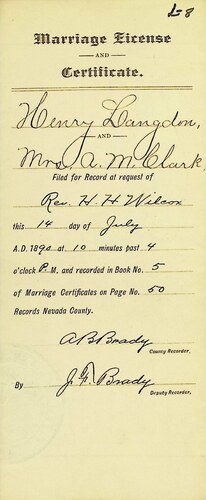 Click to see DR 6 L-8 of Marriage Certificates (DR 6 L)