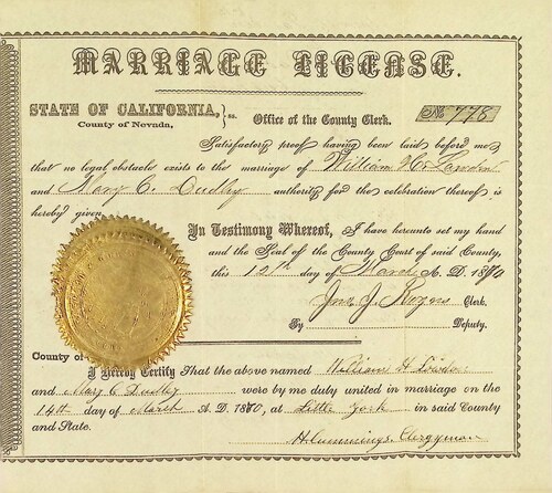 Click to see DR 6 L-10 of Marriage Certificates (DR 6 L)