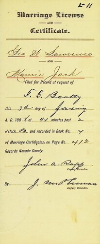Click to see DR 6 L-11 of Marriage Certificates (DR 6 L)