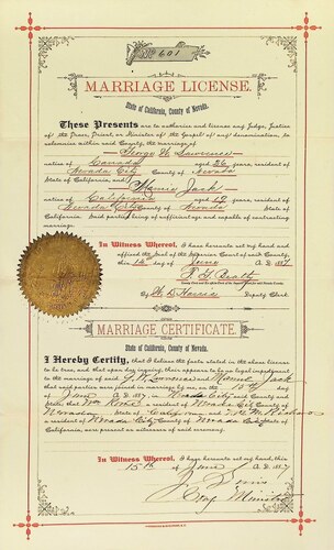 Click to see DR 6 L-11 of Marriage Certificates (DR 6 L)