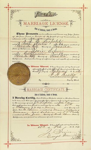 Click to see DR 6 L-19 of Marriage Certificates (DR 6 L)