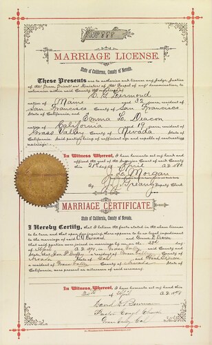 Click to see DR 6 L-20 of Marriage Certificates (DR 6 L)
