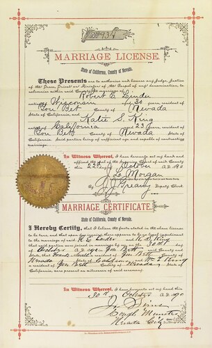Click to see DR 6 L-21 of Marriage Certificates (DR 6 L)