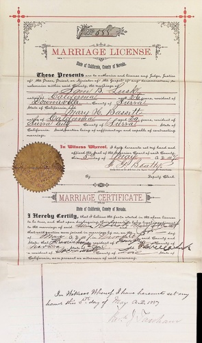 Click to see DR 6 L-36 of Marriage Certificates (DR 6 L)