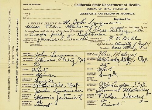 Click to see DR 6 L-51 of Marriage Certificates (DR 6 L)