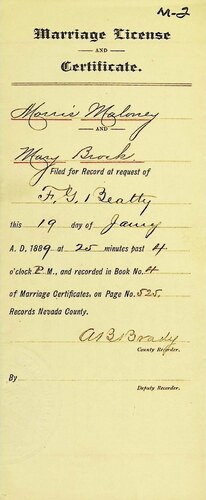 Click to see DR 6 M-2 of Marriage Certificates (DR 6 M)