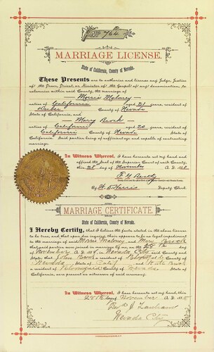 Click to see DR 6 M-2 of Marriage Certificates (DR 6 M)