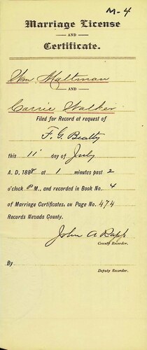 Click to see DR 6 M-4 of Marriage Certificates (DR 6 M)