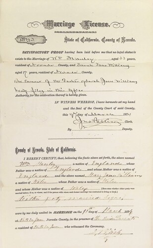 Click to see DR 6 M-6 of Marriage Certificates (DR 6 M)