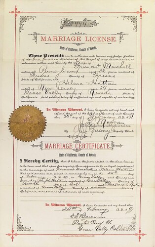 Click to see DR 6 M-12 of Marriage Certificates (DR 6 M)
