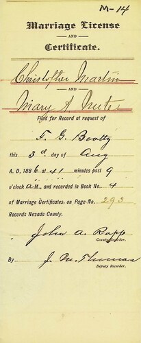 Click to see DR 6 M-14 of Marriage Certificates (DR 6 M)