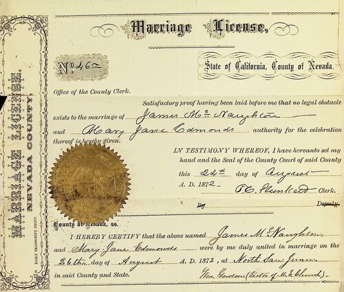 Click to see DR 6 M-45 of Marriage Certificates (DR 6 M)