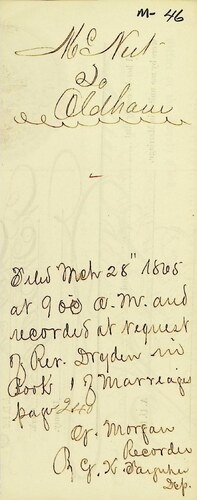 Click to see DR 6 M-46 of Marriage Certificates (DR 6 M)