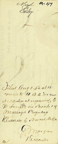 Click to see DR 6 M-47 of Marriage Certificates (DR 6 M)