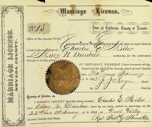 Click to see DR 6 M-53 of Marriage Certificates (DR 6 M)