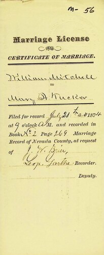 Click to see DR 6 M-56 of Marriage Certificates (DR 6 M)