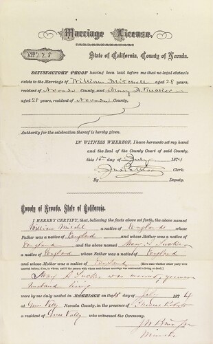 Click to see DR 6 M-56 of Marriage Certificates (DR 6 M)