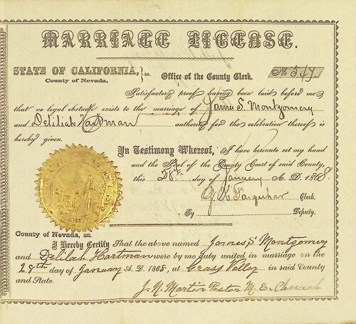 Click to see DR 6 M-59 of Marriage Certificates (DR 6 M)