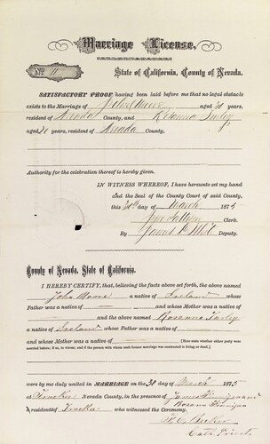 Click to see DR 6 M-63 of Marriage Certificates (DR 6 M)